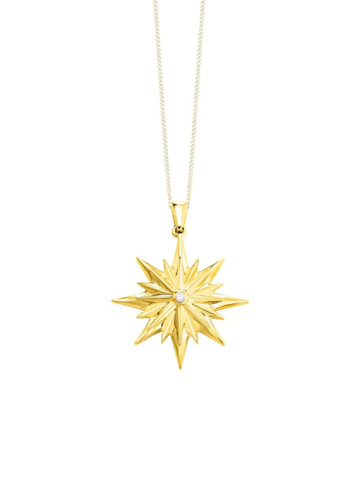 Toller Stern-Anhänger mit Brillanten und Diamanten