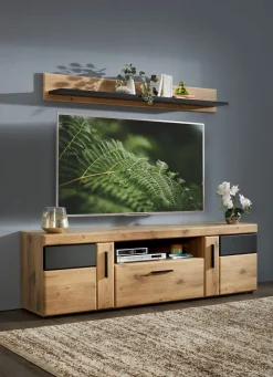TV-Longboard mit anthrazitfarbenen Elementen
