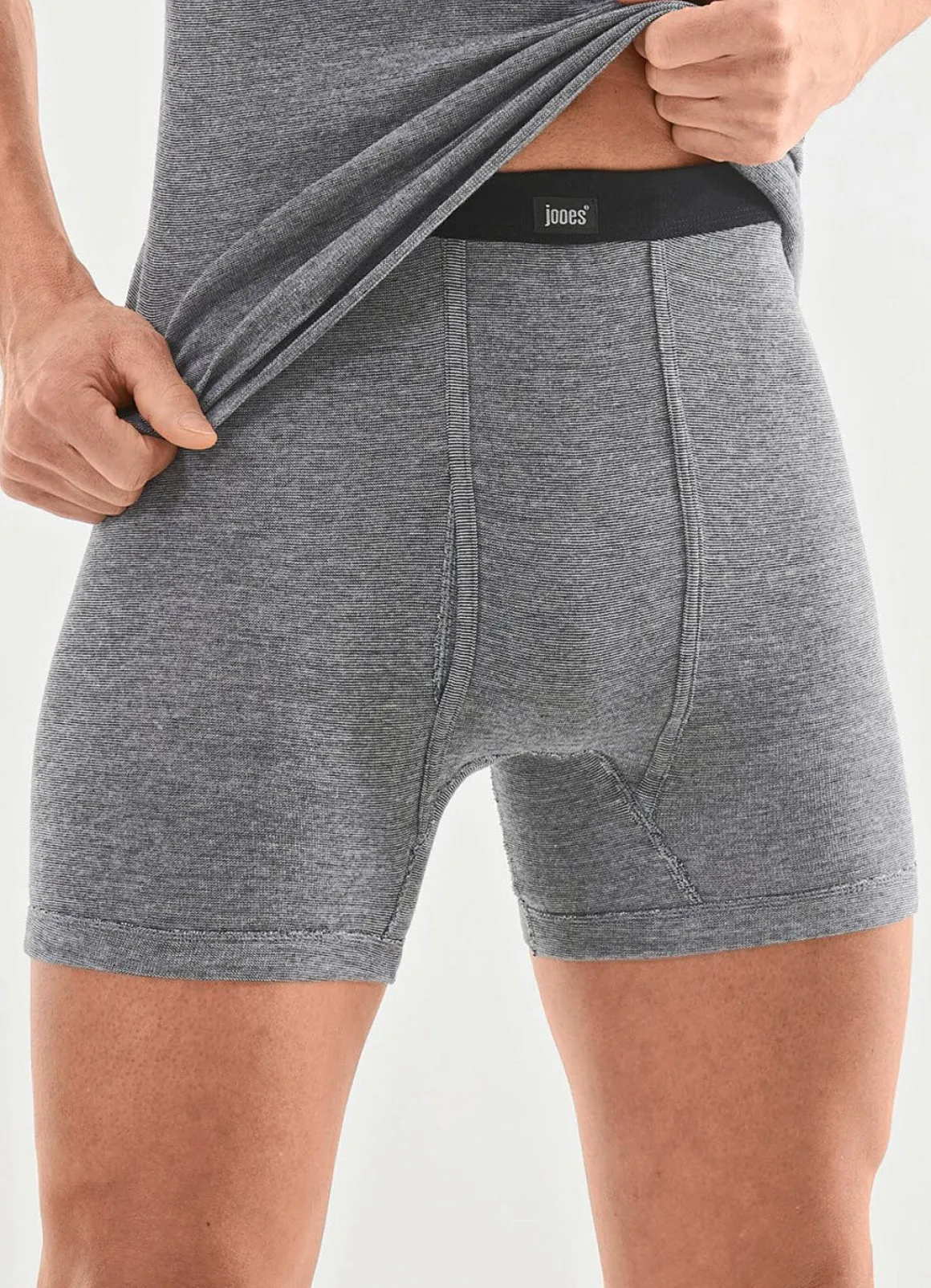 Viererpack Unterhosen mit garngefärbtem Ringeldessin