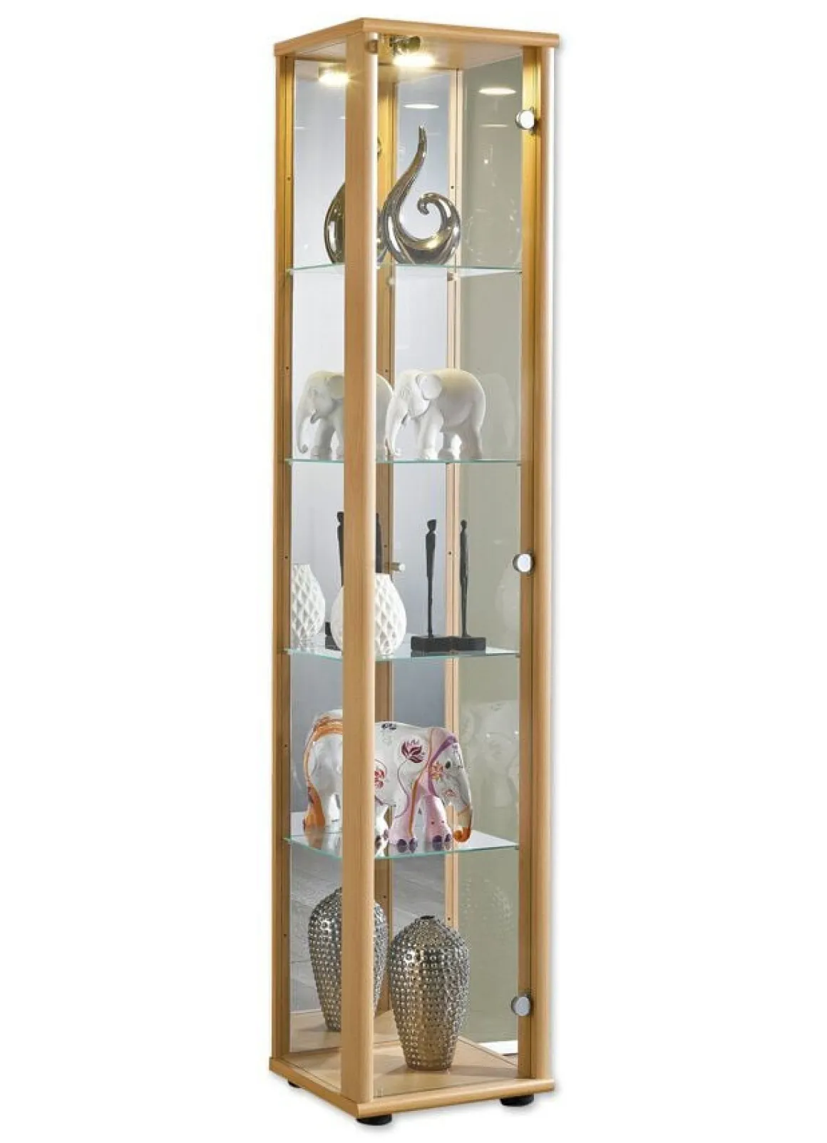 Vitrine, 1-türig, mit LED-Beleuchtung