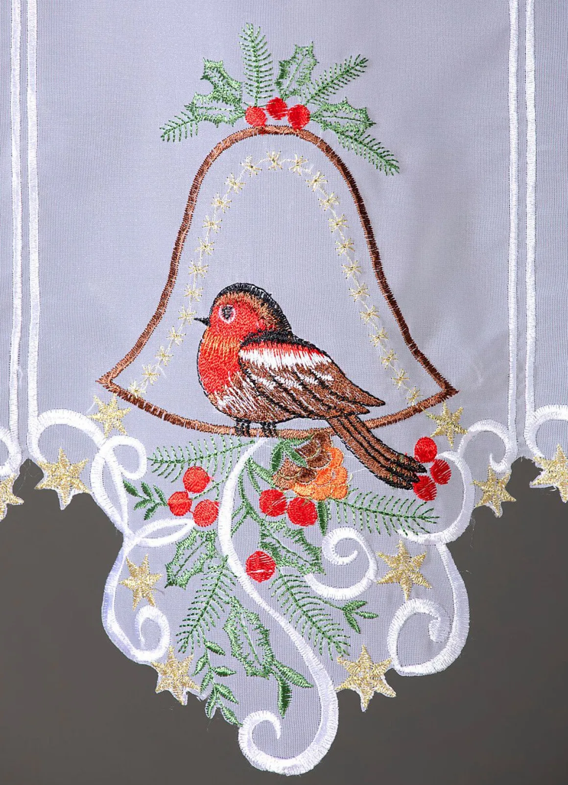 Weihnachtlicher Kurzstore mit hochwertiger Stickerei