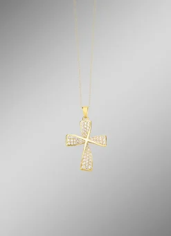 Wundervoller Kreuz-Anhänger mit Zirkonia