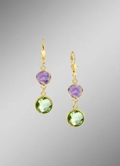 Zeitlose Eleganz: Ohrringe mit bunten Quarzen