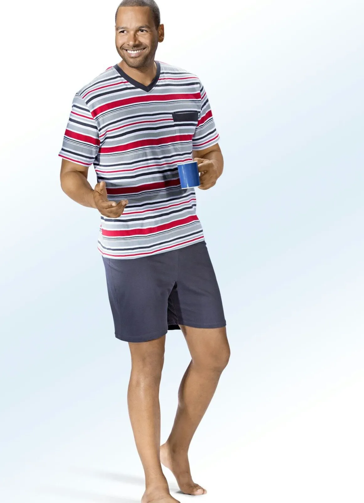 Zweierpack Shortys mit V-Ausschnitt und Brusttasche